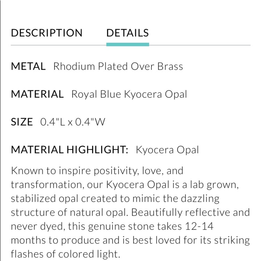 Davie Silver Band Ring In Royal Blue Kyocera Opal - Picture 9 of 9